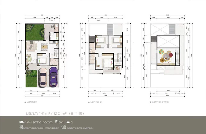 citra garden serpong cluster aeris denah